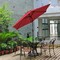 10 ft Outdoor Market Patio Table Umbrella Push Button Tilt Crank Lift-Burgundy